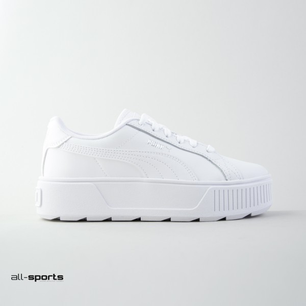 Puma Karmen Leather Tennis Low Γυναικειο Παπουτσι Λευκο