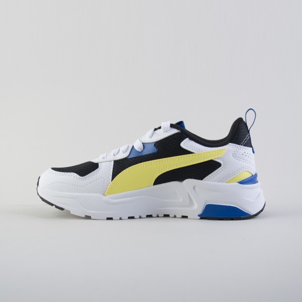 Puma Trinity Lite Junior Sneakers Unisex Παπουτσι Λευκο - Μαυρο - Κιτρινο