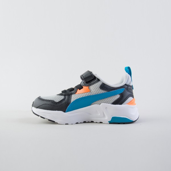 Puma Trinity Lite AC SoftFoam Velcro Παιδικο Παπουτσι Γκρι - Πολυχρωμο