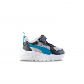 Puma Trinity Lite AC Plus Βρεφικο Παπουτσι Λευκο - Μαυρο - Μπλε