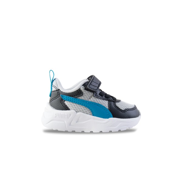 Puma Trinity Lite AC Plus Βρεφικο Παπουτσι Λευκο - Μαυρο - Μπλε