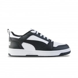 Puma Rebound V6 Low Unisex Παπουτσι Λευκο - Μαυρο