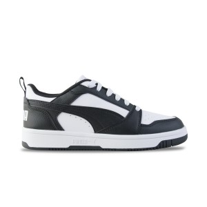 Puma Rebound V6 Low Unisex Παπουτσι Λευκο - Μαυρο