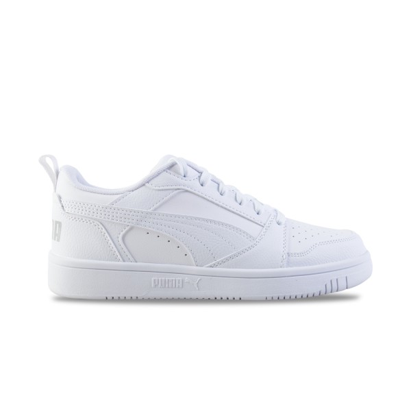 Puma Rebound V6 Low Junior Unisex Εφηβικο Παπουτσι Λευκο