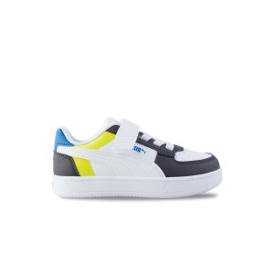 Puma Caven 2.0 Block AC Plus Low Παιδικο Παπουτσι Λευκο - Πολυχρωμο