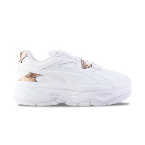 Puma BLSTR Dresscode Glam Prime Low Platform Γυναικειο Παπουτσι Λευκο - Χρυσο