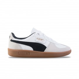 Puma Palermo Leather Prime Low Unisex Παπουτσι Λευκο - Καφε