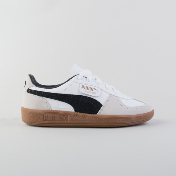 Puma Palermo Leather Prime Low Unisex Παπουτσι Λευκο - Καφε