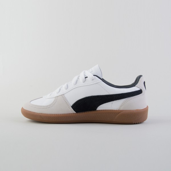 Puma Palermo Leather Prime Low Unisex Παπουτσι Λευκο - Καφε