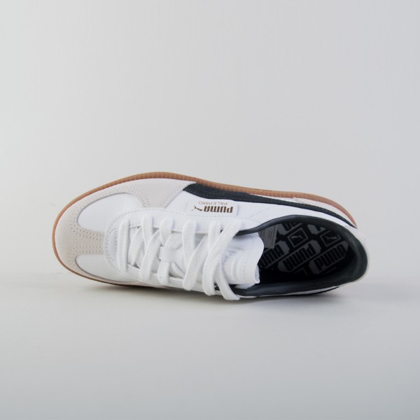 Puma Palermo Leather Prime Low Unisex Παπουτσι Λευκο - Καφε