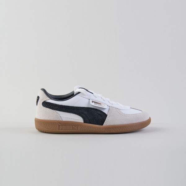 Puma Palermo Leather Prime Low Sneakers Παιδικο Παπουτσι Λευκο - Μαυρο