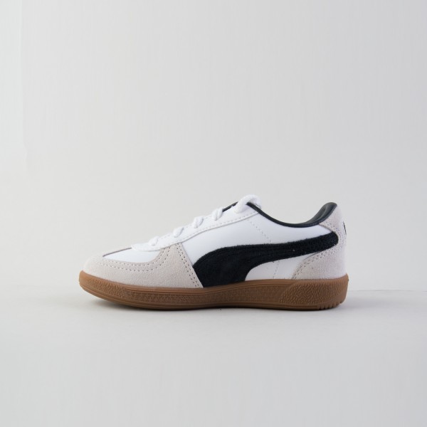 Puma Palermo Leather Prime Low Sneakers Παιδικο Παπουτσι Λευκο - Μαυρο