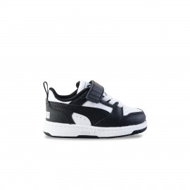 Puma Rebound V6 Low AC Βρεφικο Παπουτσι Μαυρο - Λευκο