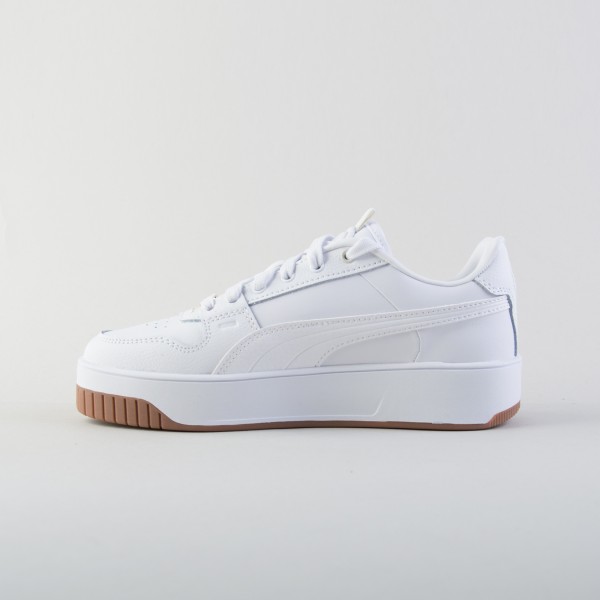 Puma Carina Street Lux Platform Γυναικειο Παπουτσι Λευκο