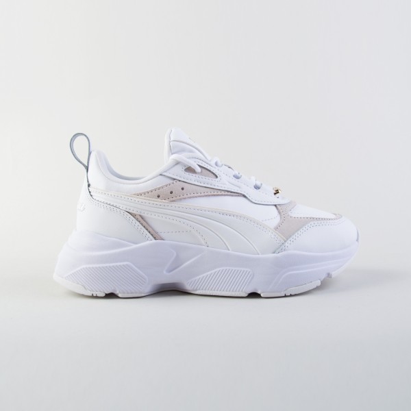 Puma Cassia Lux Design Low Sports Style Γυναικειο Παπουτσι Λευκο - Μπεζ