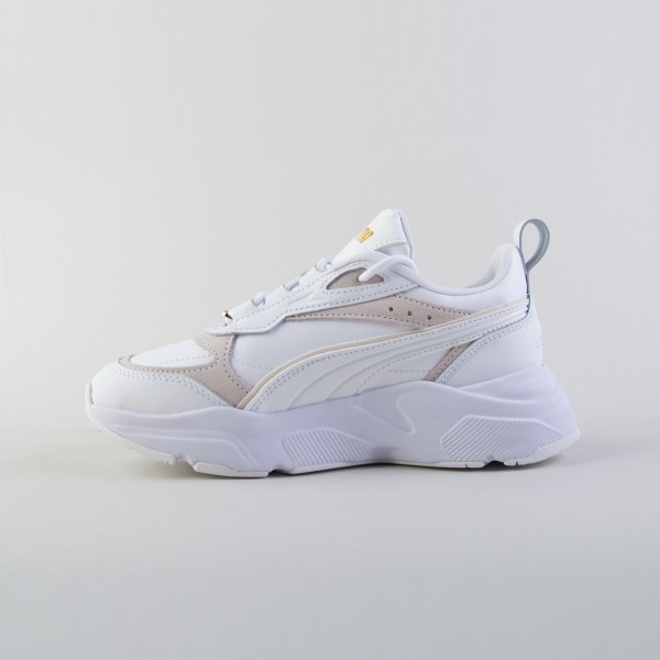 Puma Cassia Lux Design Low Sports Style Γυναικειο Παπουτσι Λευκο - Μπεζ