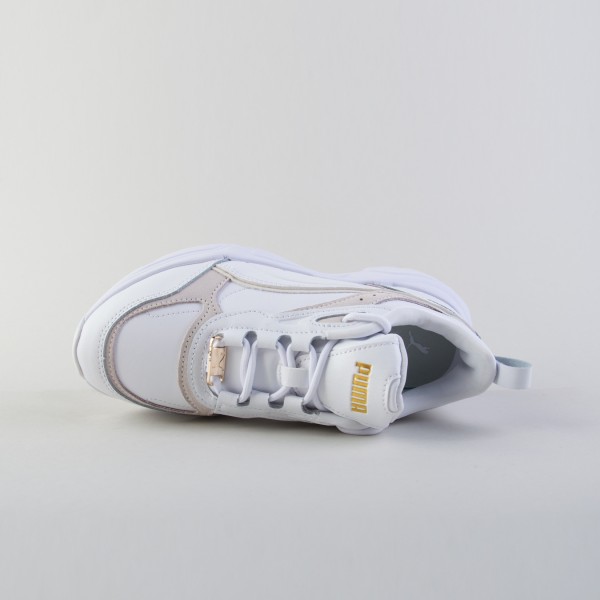 Puma Cassia Lux Design Low Sports Style Γυναικειο Παπουτσι Λευκο - Μπεζ