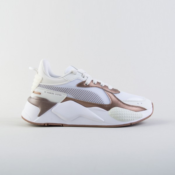 Puma RS-X Glow Up Running InSole Γυναικειο Παπουτσι Λευκο - Χρυσο