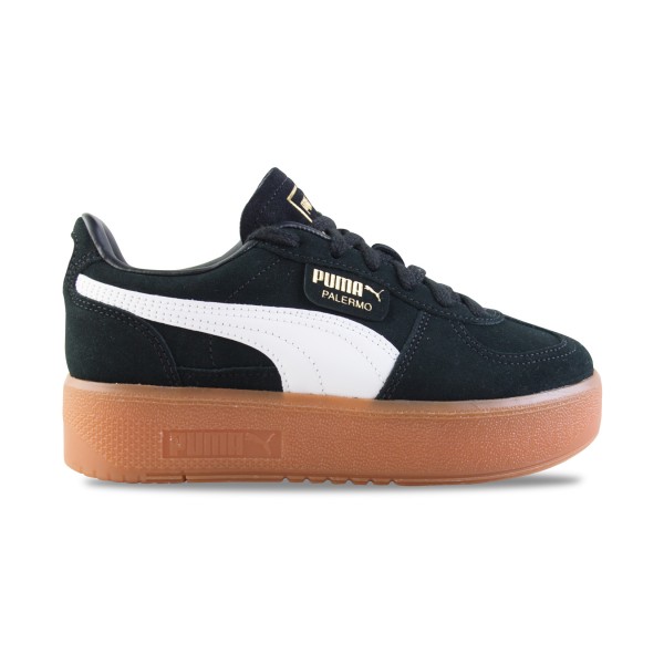 Puma Palermo Platform Elevate Suede Line Γυναικειο Παπουτσι Μαυρο