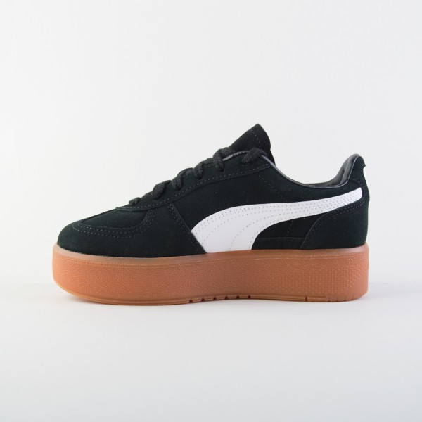 Puma Palermo Platform Elevate Suede Line Γυναικειο Παπουτσι Μαυρο