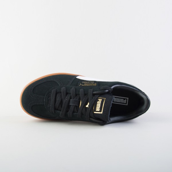 Puma Palermo Platform Elevate Suede Line Γυναικειο Παπουτσι Μαυρο