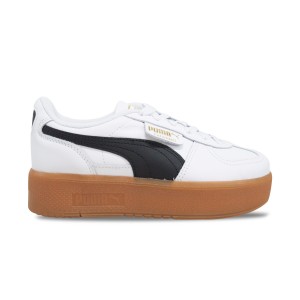 Puma Palermo Elevata Leather Prime Γυναικειο Παπουτσι Λευκο - Μαυρο