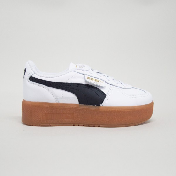 Puma Palermo Elevata Leather Prime Γυναικειο Παπουτσι Λευκο - Μαυρο