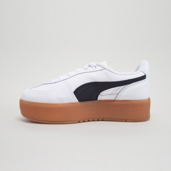 Puma Palermo Elevata Leather Prime Γυναικειο Παπουτσι Λευκο - Μαυρο