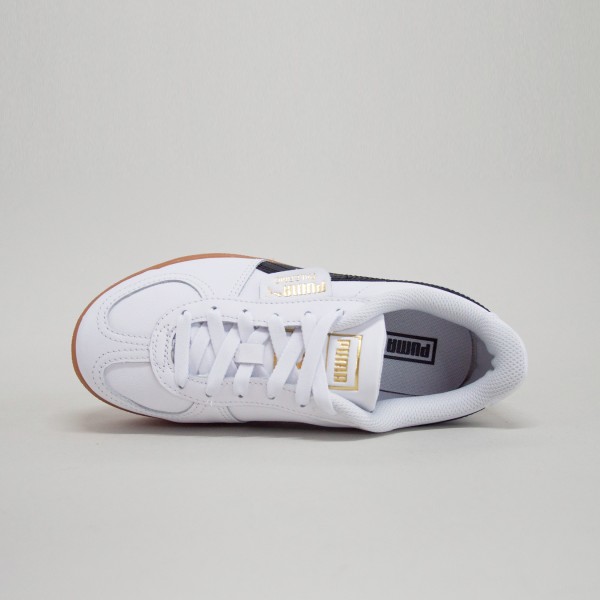 Puma Palermo Elevata Leather Prime Γυναικειο Παπουτσι Λευκο - Μαυρο