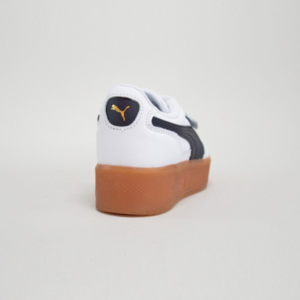 Puma Palermo Elevata Leather Prime Γυναικειο Παπουτσι Λευκο - Μαυρο