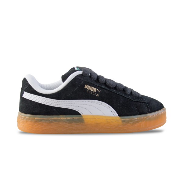 Puma Suede XL Dark Risk Prime Low Chunky Unisex Παπουτσι Μαυρο - Λευκο