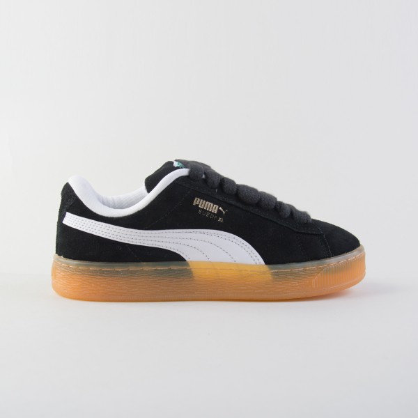 Puma Suede XL Dark Risk Prime Low Chunky Unisex Παπουτσι Μαυρο - Λευκο