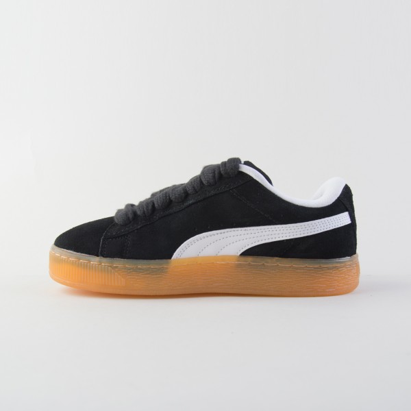 Puma Suede XL Dark Risk Prime Low Chunky Unisex Παπουτσι Μαυρο - Λευκο