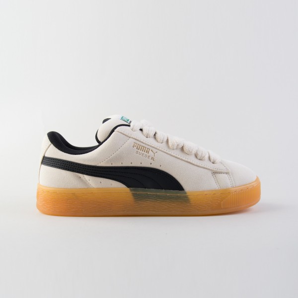 Puma Suede XL Dark Risk Prime Low Chunky Unisex Παπουτσι Μπεζ - Μαυρο