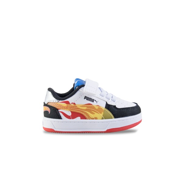 Puma Caven 2.0 Hot Wheels AC Low Sneakers Βρεφικο Παπουτσι Λευκο - Κοκκινο