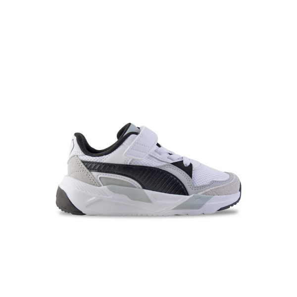 Puma Trinity 2 AC Low Suede Παιδικο Παπουτσι Λευκο - Μαυρο