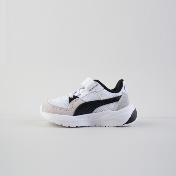 Puma Trinity 2 AC Low Suede Βρεφικο Παπουτσι Λευκο - Μαυρο