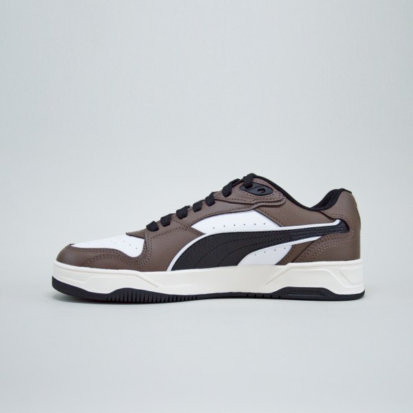 Puma RBD Break Low Sneakers Ανδρικο Παπουτσι Λευκο - Καφε - Μαυρο