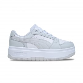 Puma Rebound Femme Low Sneakers Γυναικειο Παπουτσι Λευκο - Γκρι