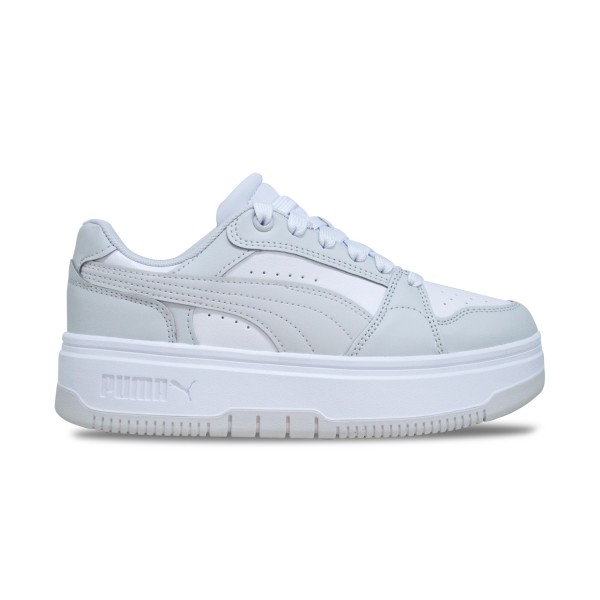 Puma Rebound Femme Low Sneakers Γυναικειο Παπουτσι Λευκο - Γκρι