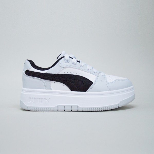 Puma Rebound Femme Low Sneakers Γυναικειο Παπουτσι Λευκο - Μαυρο