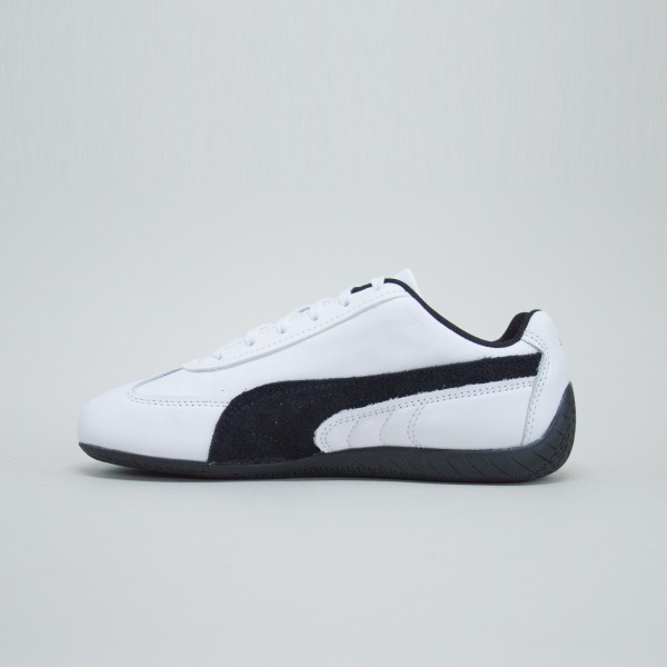Puma Speedcat Leather Prime Low Unisex Παπουτσι Λευκο - Μαυρο