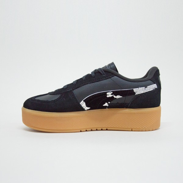 Puma Palermo Elevata Wild Instinct Print Γυναικειο Παπουτσι Μαυρο