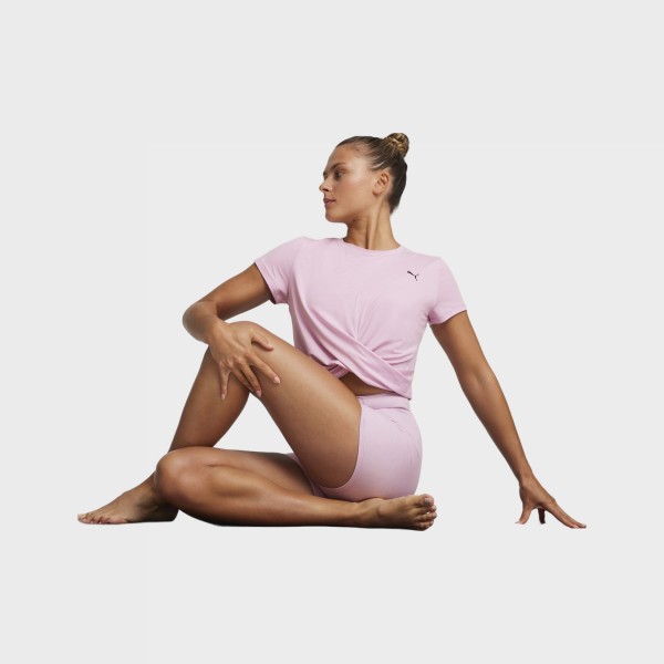 Puma Studio Yogini Lite Twist Γυναικεια Μπλουζα Ροζ