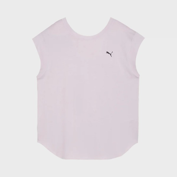 Puma Studio Foundation Small Logo Γυναικεια Αμανικη Μπλουζα Ροζ