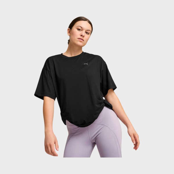 Puma Studio Twist Dry Cell Crew Neck Γυναικεια Μπλουζα Μαυρη