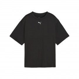 Puma Tad Essentials Logo Relaxed Γυναικεια Μπλουζα Μαυρη