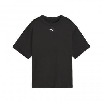 Puma Tad Essentials Logo Relaxed Γυναικεια Μπλουζα Μαυρη
