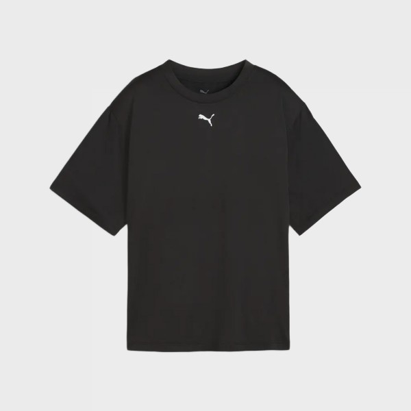 Puma Tad Essentials Logo Relaxed Γυναικεια Μπλουζα Μαυρη
