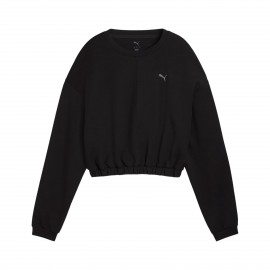 Puma Cloudspun Crew Neck Performance Γυναικειο Φουτερ Μαυρο